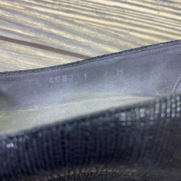 Stuart Weizman Black Covered Wedges - Picture 7 of 8